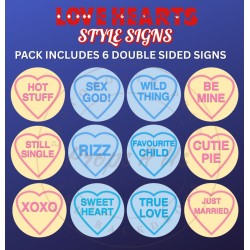 Love Heart Style Signs