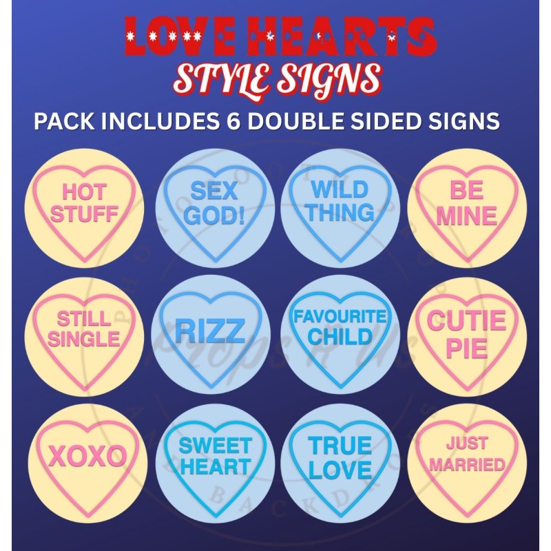 Love Heart Style Signs