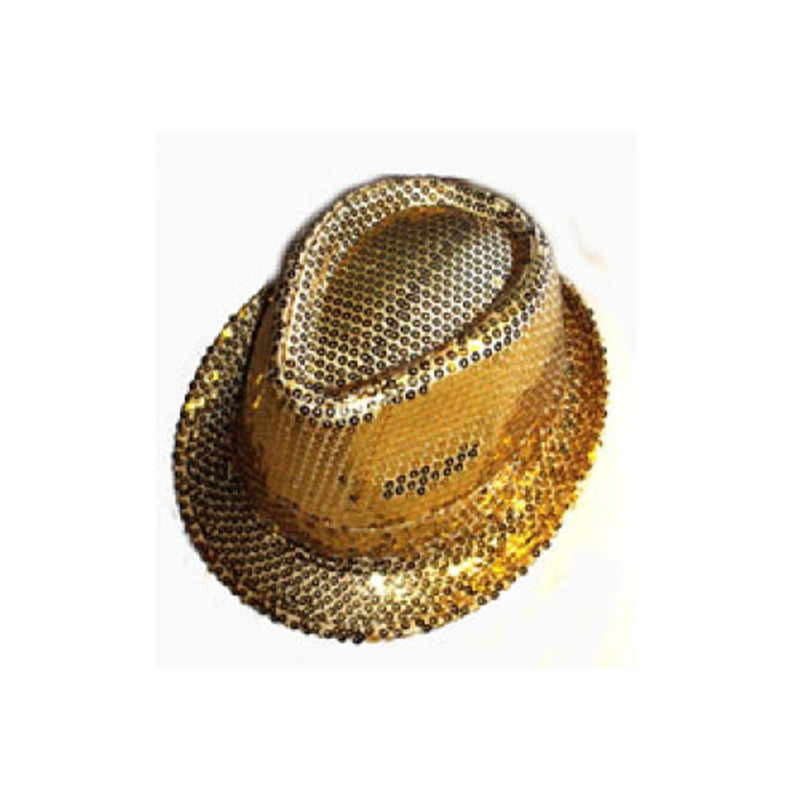 Gold Sequin Gangster Hat